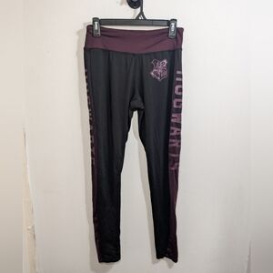 Harry Potter Hogwarts Leggings – Black/Burgundy (Fits M/L)